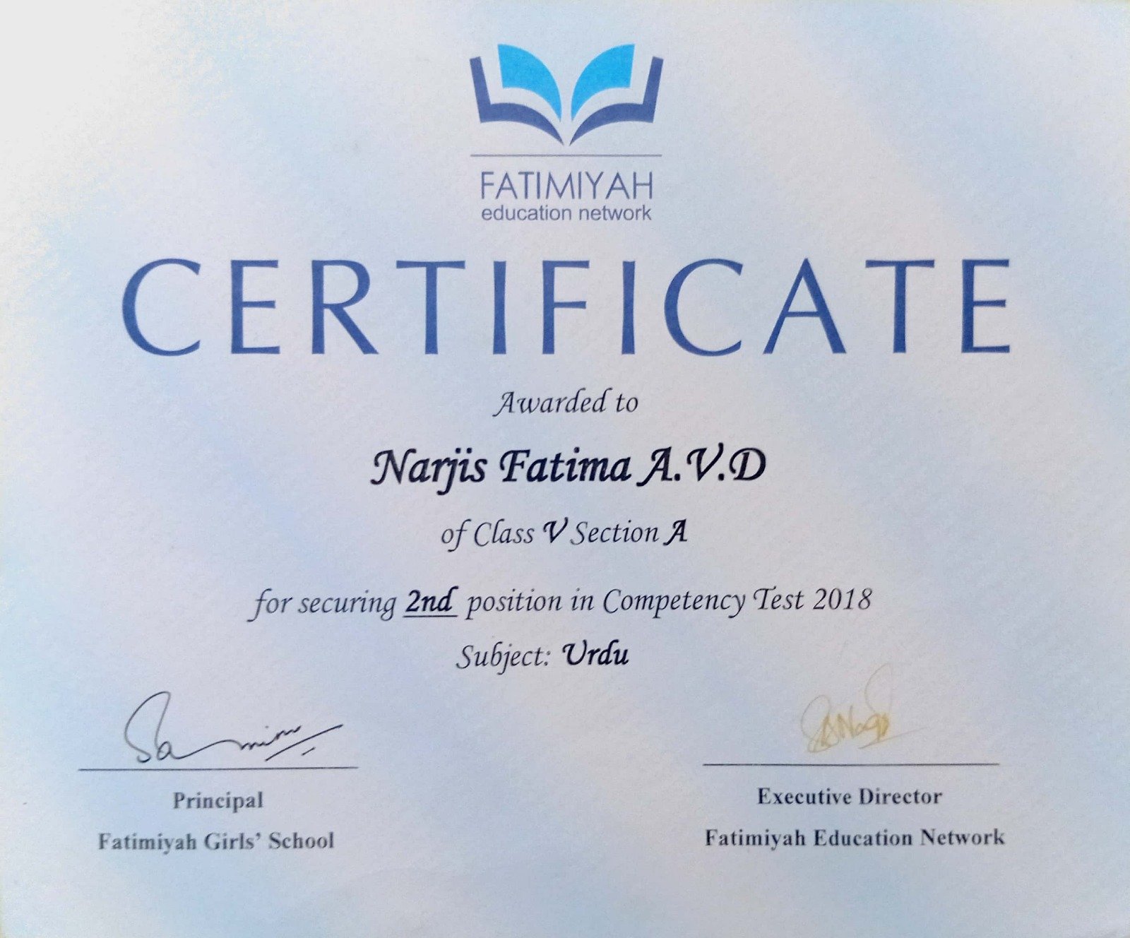 International Kangaroo Science Contest Certificate